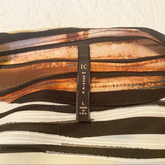 IC by Connie K Asymmetrical Striped 3/4 Sleeve Jacket - L - Picture 4 of 14